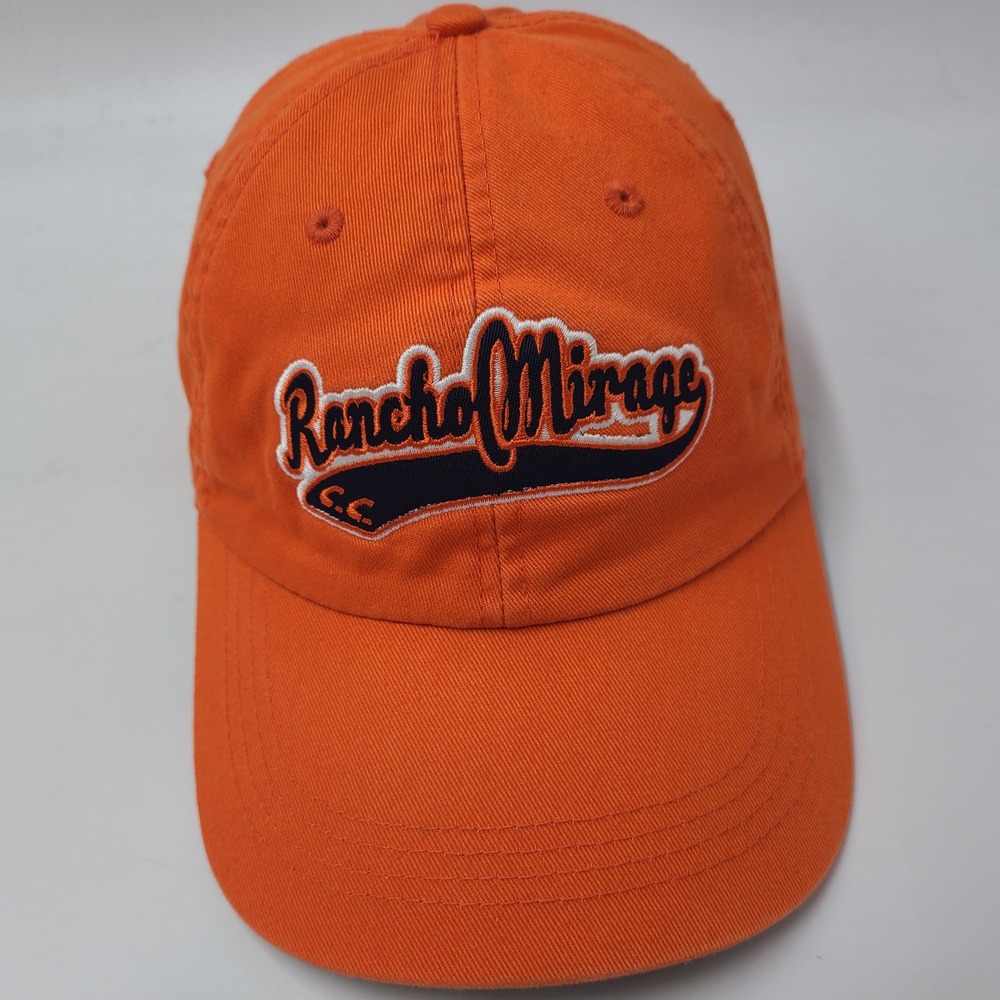 Rancho Mirage Country Club Hat Adjustable Ahead Orange Golf Course Casual Men